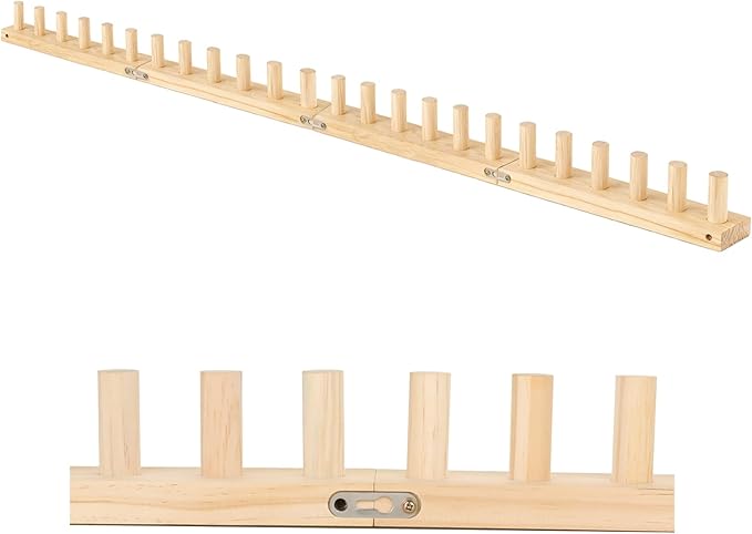 Craftspire 48" Large Chunky Knitting Loom Kit for Beginners - Adjustable Wood Frame for No-Needle DIY Blankets, Scarves & Throws | Relaxing Craft Gift for Stress Relief & Home Decor