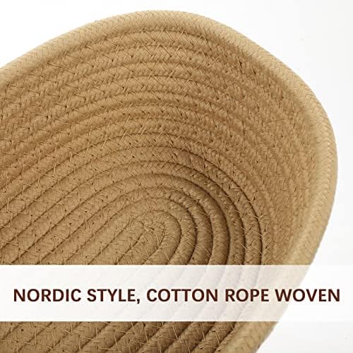 Cotton Rope Woven Shelf Basket, Soft Mini Storage Bin - Image 3