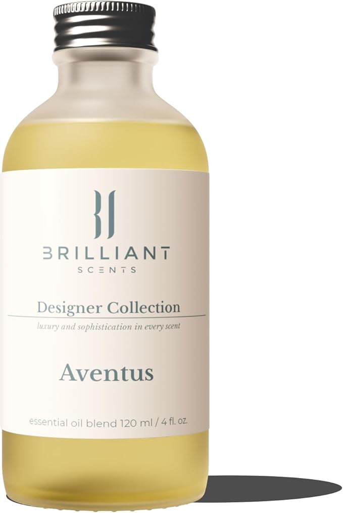 Brilliant Scents Aventus Fragrance Oil 120ml - Premium Diffuser Oil for Home, Office, Hotels - Long Lasting, Plant-Based, Meets IFRA Standards, USA-Made - Grapefruit, Floral, Moss