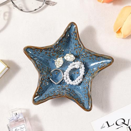 Jewelry Dish Decorative Ring Tray, Ceramic Small Cute Trinket Tray 4.92" by Tuioyoc