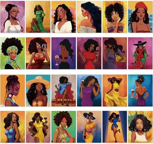 Sherr 24 Pcs Pre Drawn Canvas for Adult, Stylish Women, 8 x 10 Inch by Sherr