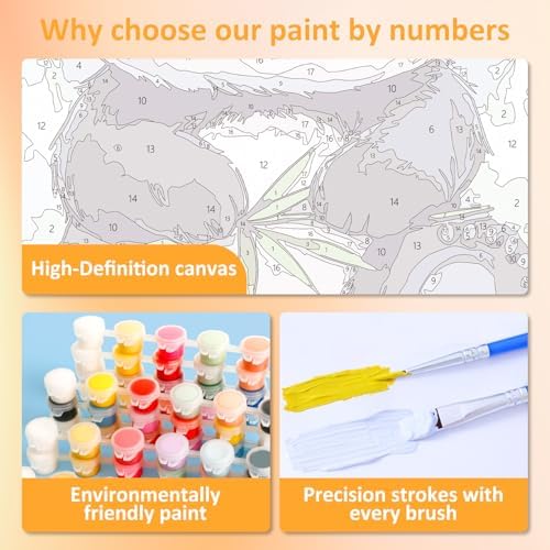 Panda Paint by Numbers Kit for Kids, 8x8 inch - Image 5