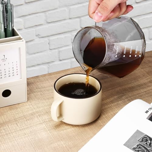 Pour Over Coffee Maker, 20 oz Borosilicate Glass Carafe with 100 pcs Size 02 Paper Filter, Walnut Handle & Glass Lid, 600 ml, Clear - Image 5