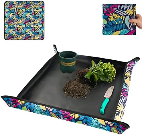 Waterproof Potting Mat for Indoor Plant Transplanting and Dirt Control, Gardenig Gifts for Women, Repotting Mat Succulent Gardening Mat 29.5"x29.5" by FocusonGardeningProjects