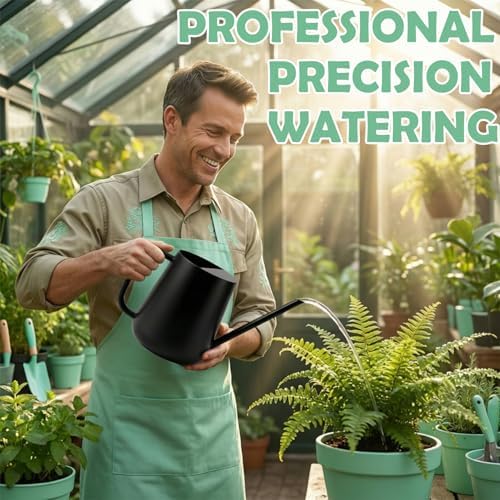 Watering Can for Indoor & Outdoor Plants, 35 oz/1000ml Watering Can with Metal Handle, Stainless Steel Garden Long Spout Watering Pot for Indoor House Plants Bonsai Flower Decorative - Image 4