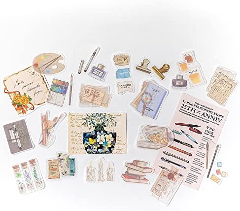 Alideco 260pcs Vintage Scrapbook Supplies Pack for Art Journaling Bullet Junk Journal Planners DIY Paper Stickers Craft Kits Notebook Collage Album Aesthetic Cottagecore Picture Frames(Book study) - Image 6