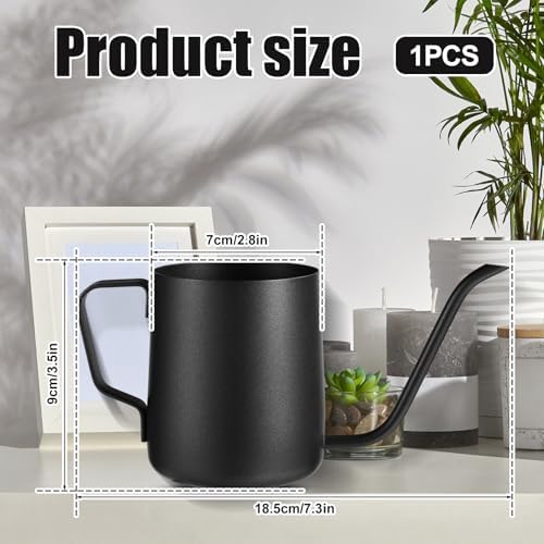 Plant Watering Can, 12 oz / 350 ml Stainless Steel Plant Watering Pot Small Watering Can with Long Spout for Indoor House Plants Flower Bonsai Outdoor Garden - Image 2