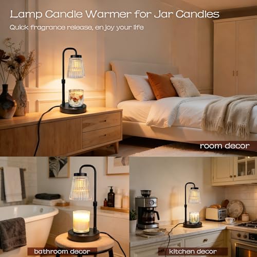Banbanda Candle Warmer Lamp with Timer: Mothers Day Gifts, Birthday Gifts for Women, House Warming Gifts New Home Decor – Height Adjustable Candle Lamp - with 2 Bulbs - Image 3