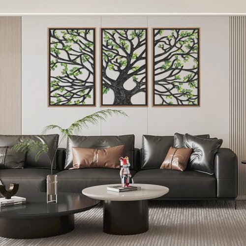CHDITB 3Pcs Tree Of Life Framed Wall Art 16x32 Inch - Image 4