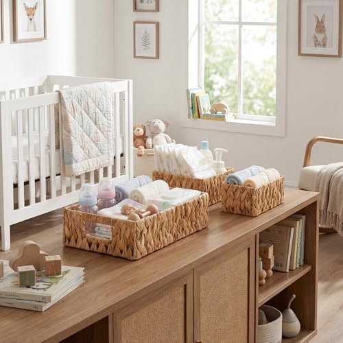 GRANNY SAYS Wicker Baskets for Shelves, Large Water Hyacinth Baskets - Image 7