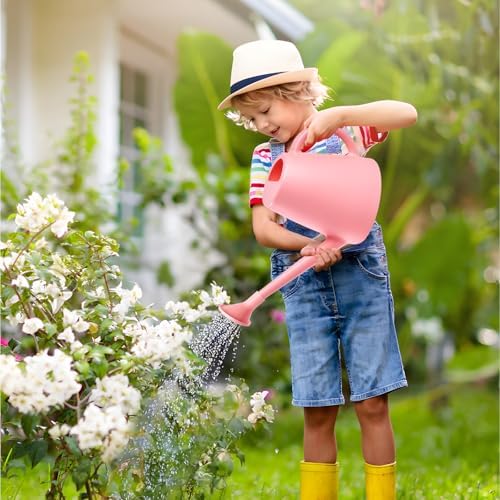 ZXJ Plant Watering Cans for Indoor and Outdoor Home Garden Plants - with Long Spout - Pink - 1/2 Gallon - Image 5