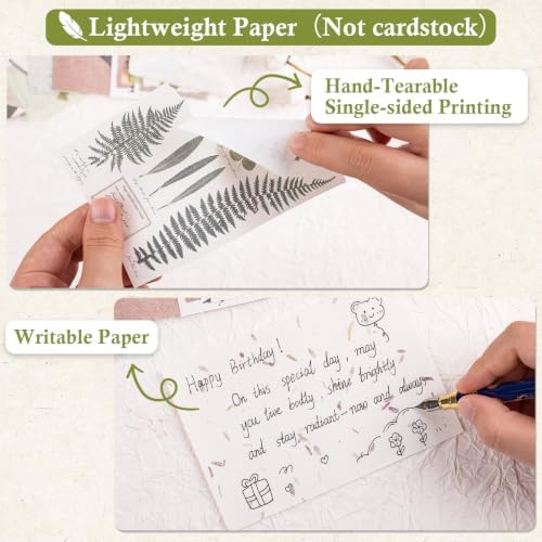 RISYPISY 100Pcs Floral Scrapbook Supplies Kit for Junk Journal - Image 3