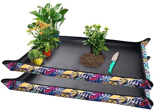 Onlysuki 2 PCS 43.5" x 29.5" Extra Large Repotting Mat for Indoor Plants Transplanting and Dirt Control Plant Gift for Plant Lovers by FocusonGardeningProjects