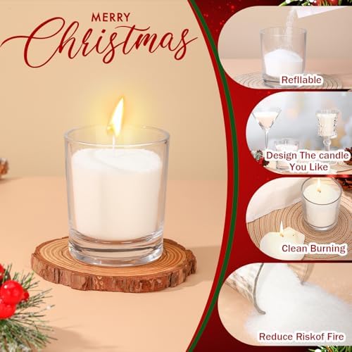 Lounsweer 1 lb Peppermint Pearled Candle Wax 30 Wicks DIY Kit Christmas - Image 3