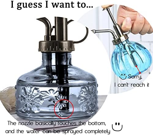 XXXFLOWER Glass Plant Mister Spray Bottle Grey 180ml/6 oz - Image 3