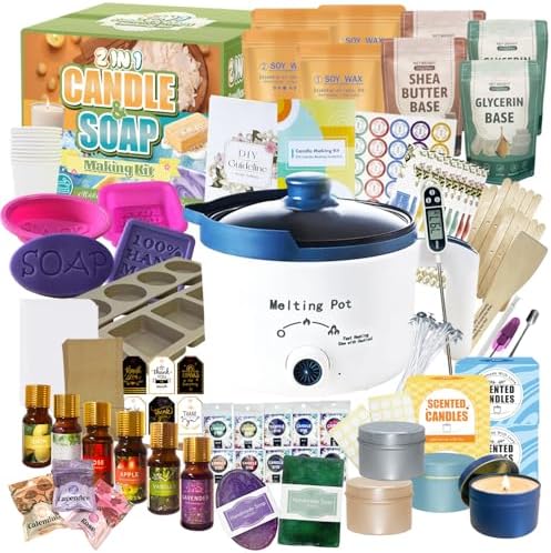 PIUH 2-in-1 Candle & Soap Making Kit for Adults Begineers DIY Craft Kit by PIUH