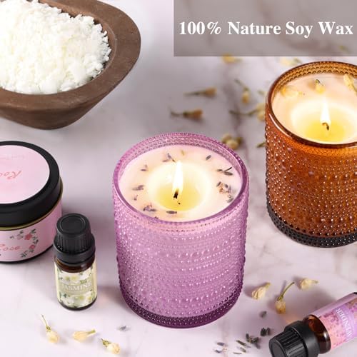 DARJEN Candle Making Kit for Adult, 4 Jars & 4 Tins Soy Wax Scented DIY Set - Image 5