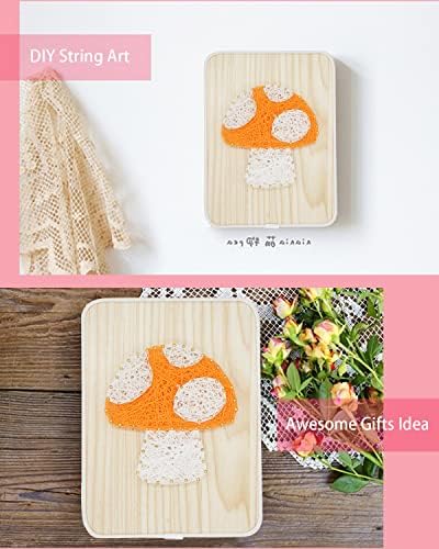 BAZIMA DIY String Art Kit for Beginner, DIY Mushroom Craft Kit,Unique Gift,Craft Kit for Holidays - Image 6