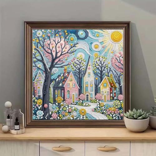 House Diamond Art Kits for Adults,DIY Diamond Painting Kits 12 X 12 inch - Image 2