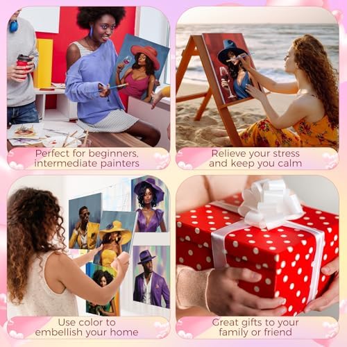 Dispowreath 20 Pack Pre Drawn Canvas for Painting, Couple - Image 4