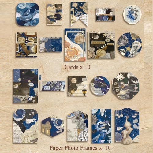 ATIRAMANIYA Vintage Aesthetic Scrapbook Kit(346Pcs) Scrapbooking Supplies Kit with Bullet Junk Journal,Stationery,A6 Grid Notebook Journaling Gift for Girl (New Butterfly Scrapbook) - Image 4