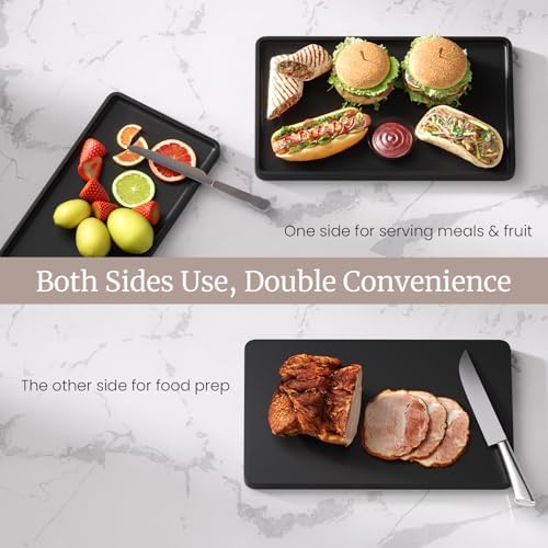VERTORGAN Bamboo Serving Tray,9.8x5.9 Inch Trays,Home Decor(Black) - Image 2