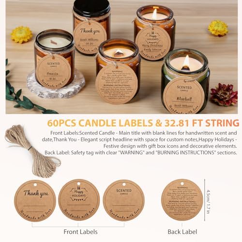 Cherry Wood Candle Wicks Set - Long Lasting Flame, 120 PCS - Image 6