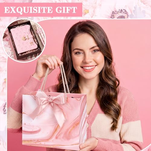 Janlaugh DIY Journal Diary with Lock Pack Scrapbook Kit, Pink, Bow - Image 4