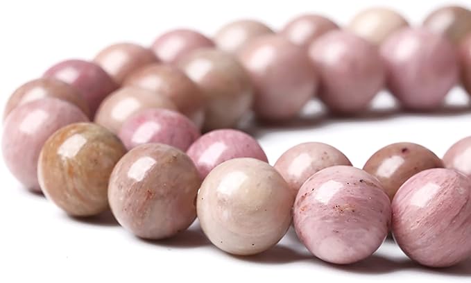 32PCS 12mm AAA Natural Pink Rhodochrosite Beads Stone Round Loose Beads for Jewelry Making DIY Bracelet Necklace 15 Inch,Energy Stone Healing Power (12mm, Rhodochrosite)