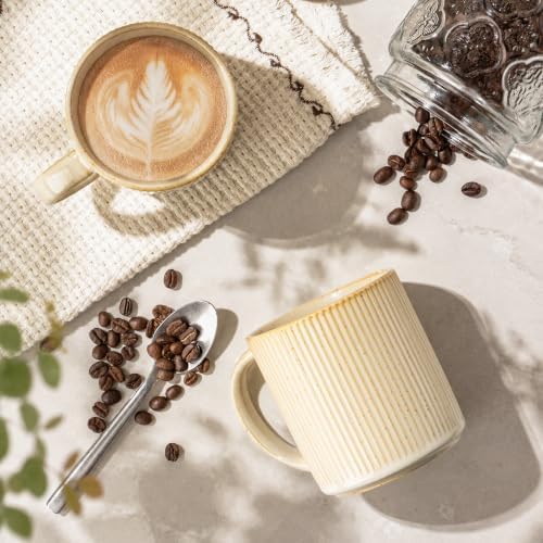 theterra Ceramic Coffee Mugs Set of 6, 14.2 oz Coffee Cups with Handle - Image 2