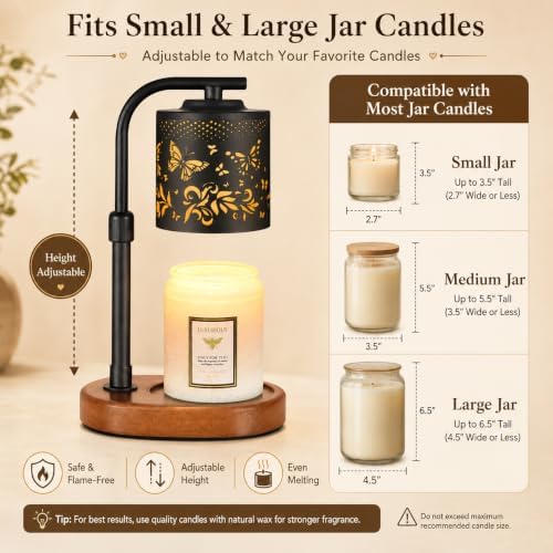 Butterfly Candle Warmer Lamp with Timer Birthday Gifts for Women Mom - Image 2