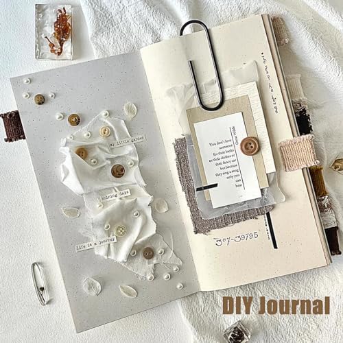 30 Pcs Large A4 Handmade Textured Scrapbook Paper Mesh Journaling Supplies - Image 7