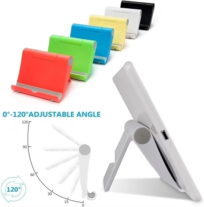 Flexible Foldable Cell Phone Tablet Desk Stand Holder Smartphone Mobile Phone Bracket for Mobilephone Stand (Yellow)