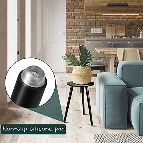 Uneedem Indoor Plant Stand, Modern Plant Table 16.5" Tall Wood Mid Century Flower Holder Small Round Side End Table - Image 4