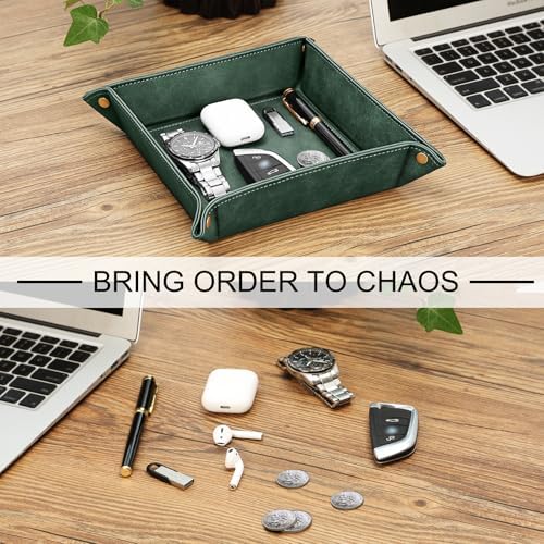 SITHON Valet Tray Desktop Storage Organizer Nightstand Caddy Holder - Image 5