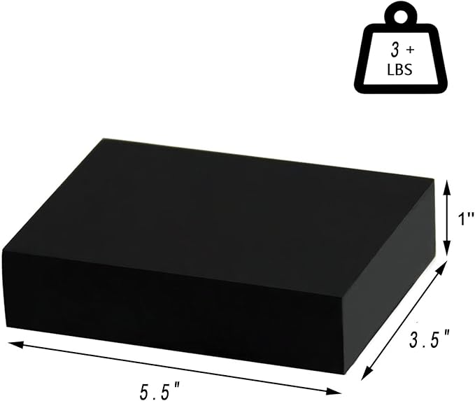HAO Small Floating Shelf 6 inch Wall Mounted Mini Hanging Display Shelves for Living Room Bedroom Bathroom Set of 3 Black