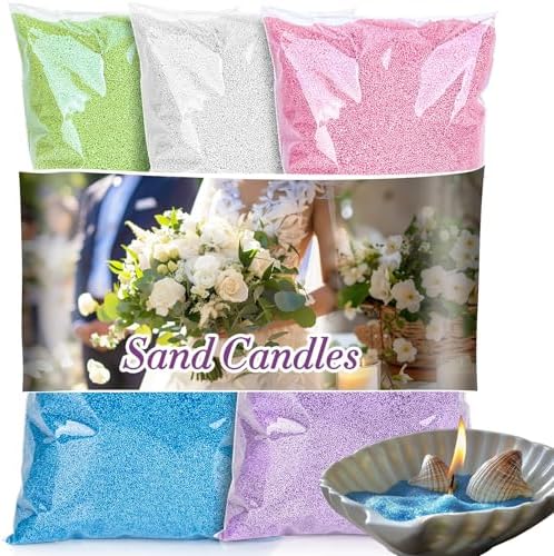 Sukh 15oz Sand Candles with Wicks - Colored Candle Sand Refillable Wax by Sukh