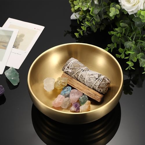 7.4" Gold Decorative Bowl, 2 Packs Key Bowls for Entryway Table - Image 4