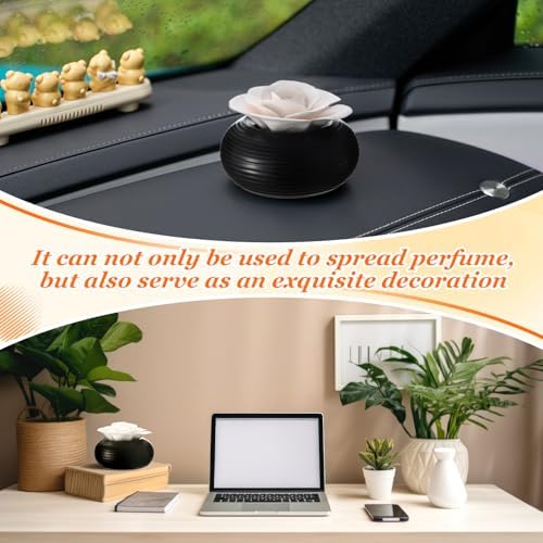 Honeydak 2 Pcs Ceramic Essential Oil Diffuser, Non Electric,Rose - Image 5