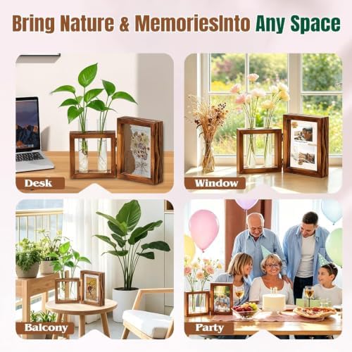 Plant Propagation Station with Wooden Picture Frame, Desktop Home Decor - Image 6