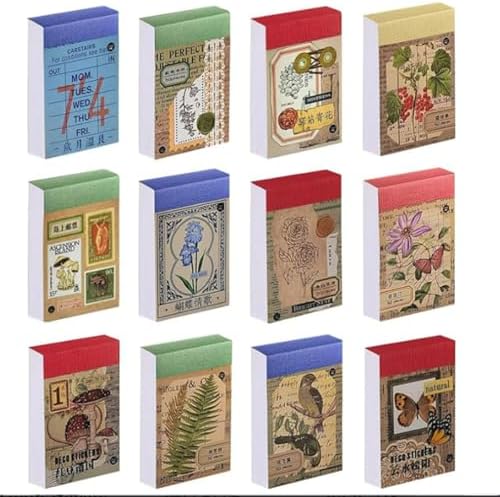 600 Sheets Vintage Washi Stickers, Scrapbook Stickers Journaling Supplies - Planner, Diary, Craft Gifts - Precut Ephemera Set for Scrapbooking & Junk Journaling (Vintage) by JUNKJWBZ%7CPeelStickInspir