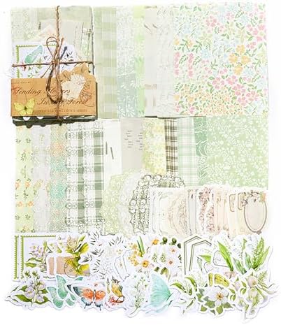 Doraking 100pcs Vintage Floral Scrapbook Paper Journaling Stickers Assorted Set, Material Paper Memo Junk Journal Supplies for Bullet Journaling Retro Crafts Planner Collage Card Album - Image 3