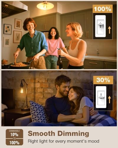 Lafoy A19 Amber Edison Bulbs, Dimmable E26 LED 60 Watt Equivalent 6 Pack - Image 4