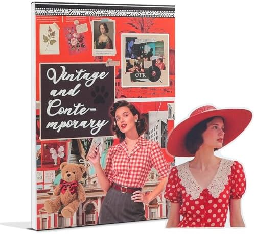 Snycler Sticker Book - 20 Sheets Vintage PET Stickers for Scrapbooking, Junk Journaling, Ephemera, and Decorative Crafts-Vintage and Contemporary by Snycler
