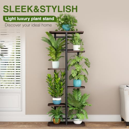LINZINAR Plant Stand Indoor 6 Tier Metal Corner Tall Flower Shelf - Image 3