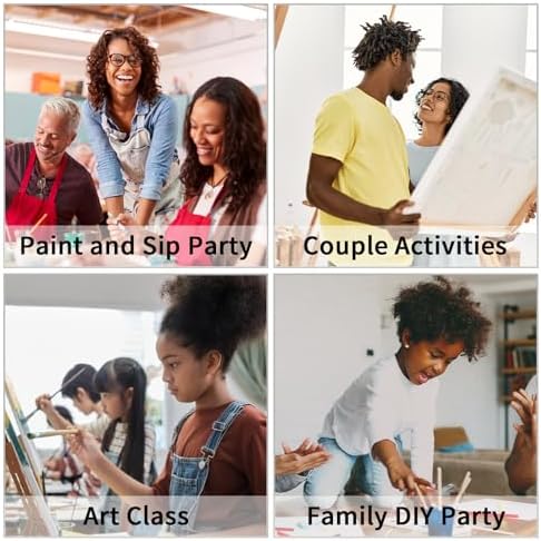 Paint and Sip Kit for Adults, Pre Drawn Canvas to Paint Art Party Supplies Painting Set for Beginner Gift Favor, 1 Easel, 8 Acrylic Colors,3 Brushes,1 Pallet (Lion King, 8x10 in) - Image 7