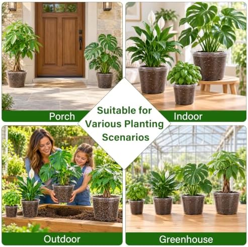 Bluepro Clear Nursery Pots with Drainage Holes, 6/8/10/12 Inch, 20-Pack - Image 7