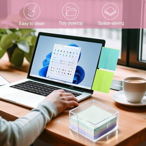 Sticky Note Holder, Clear Acrylic Notepad Holder - Image 4
