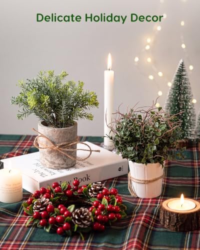 Velener 4 Pack Small Fake Plants Potted Eucalyptus Plants for Home Decor, Boxwood Artificial Plants Indoor, for Bathroom Bedroom Kitchen Office Farmhouse Room Shelf Decor - Image 7
