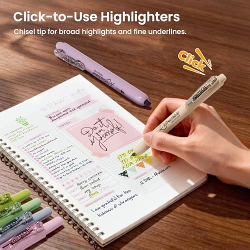 WRITECH Gel Pens Journaling Highlighters: Vintage 2-in-1 Journal Set 10ct - Image 3
